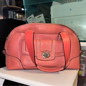 Peach coach purse